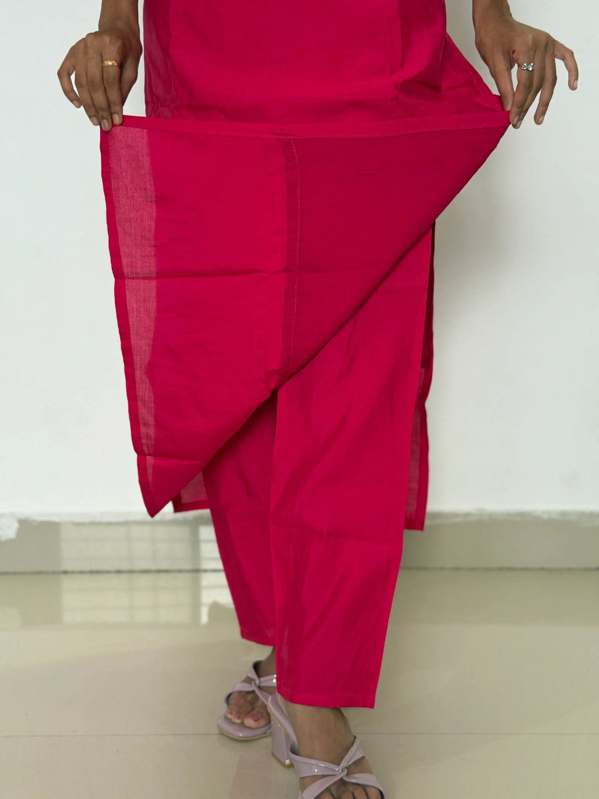 pink color straight kurta set with beautiful embroidery work