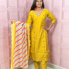 Straight kurta set with handwork