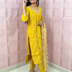 Straight kurta set with handwork