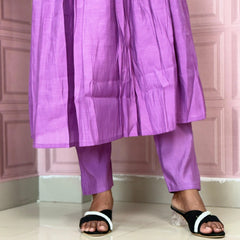 Pure Mul chanderi Anarkali with embroidery