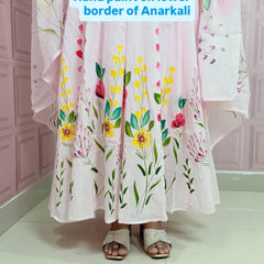 Premium Mul cotton Anarkali suit with beautiful hand paint