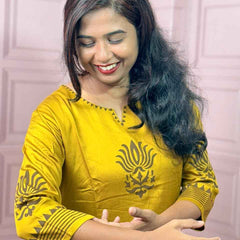 Pure Gajji silk mustard yellow color co-ord set