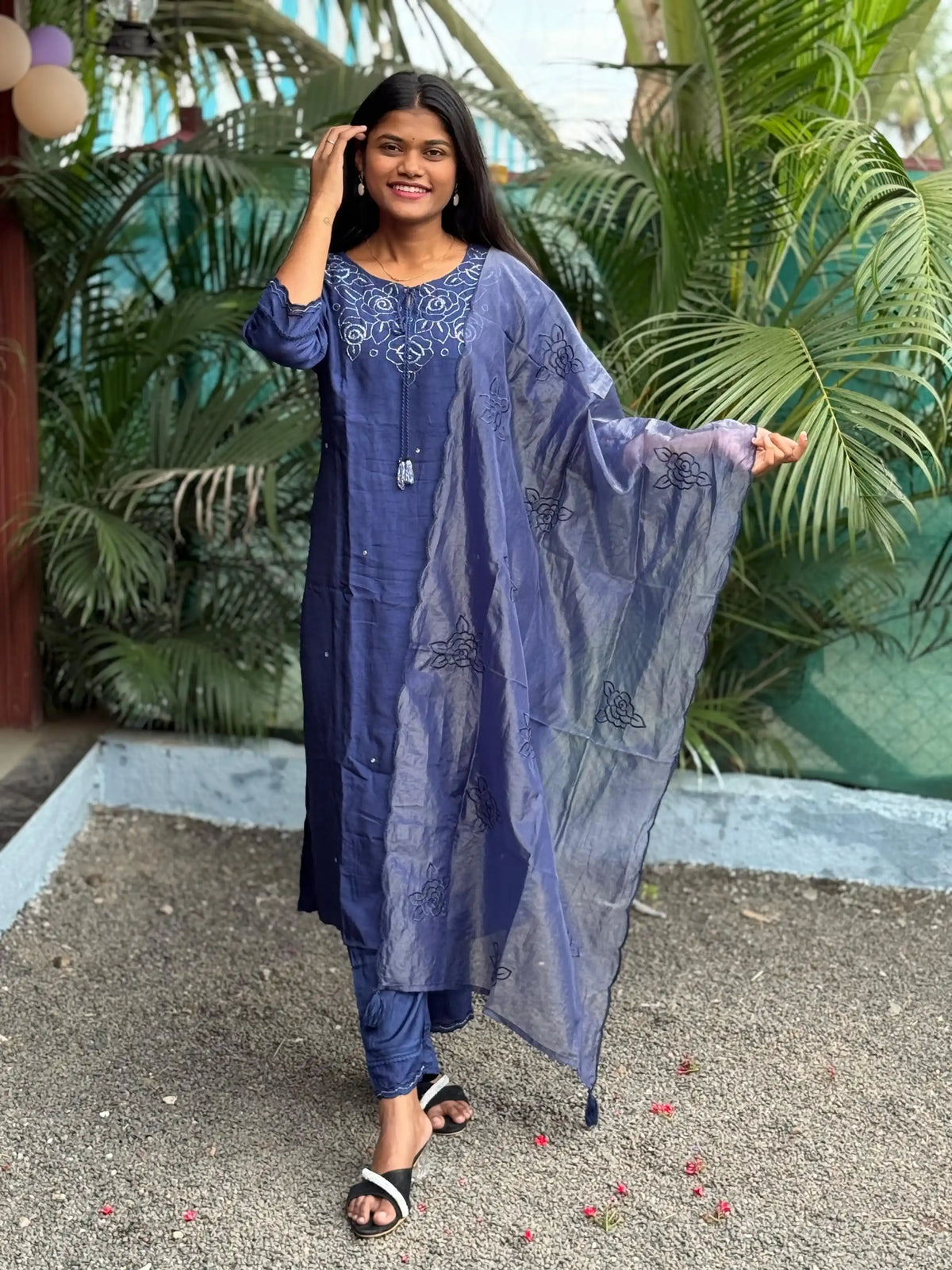 Pure Dola Silk staright kurta set