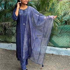 Pure Dola Silk staright kurta set