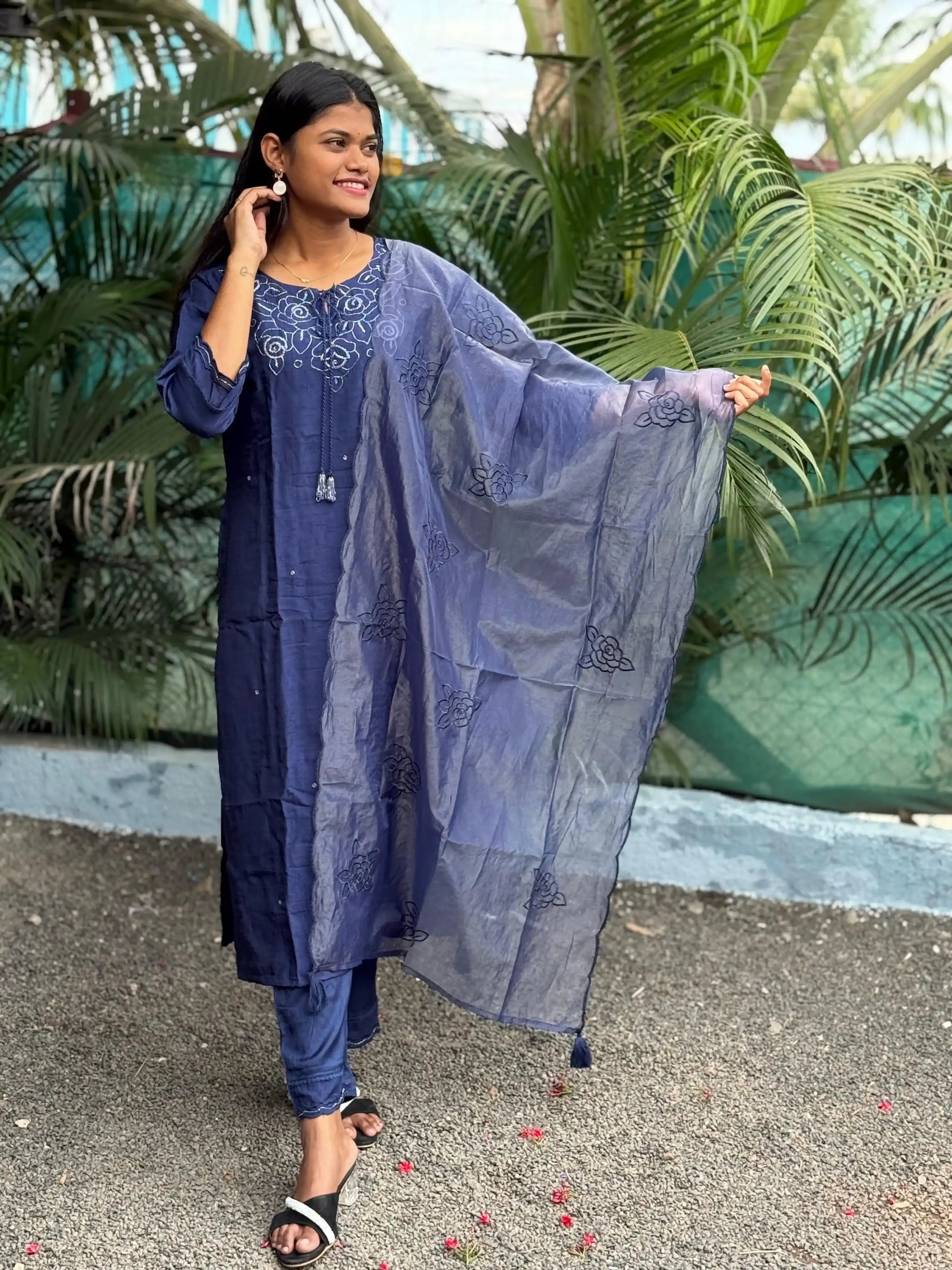 Pure Dola Silk staright kurta set