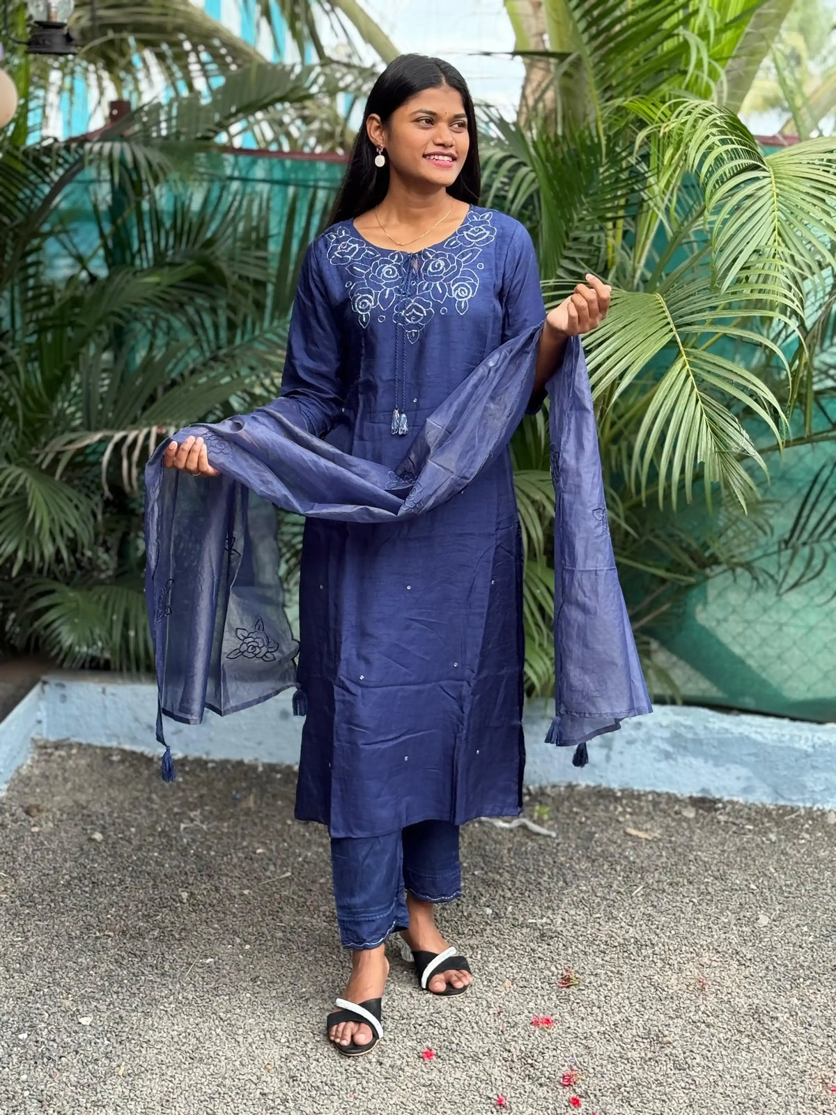 Pure Dola Silk staright kurta set