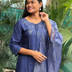 Pure Dola Silk staright kurta set