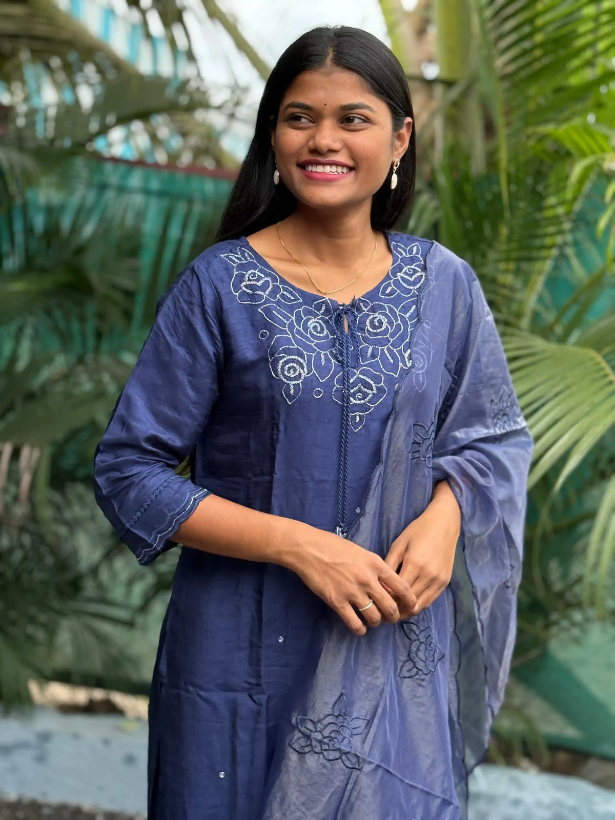 Pure Dola Silk staright kurta set