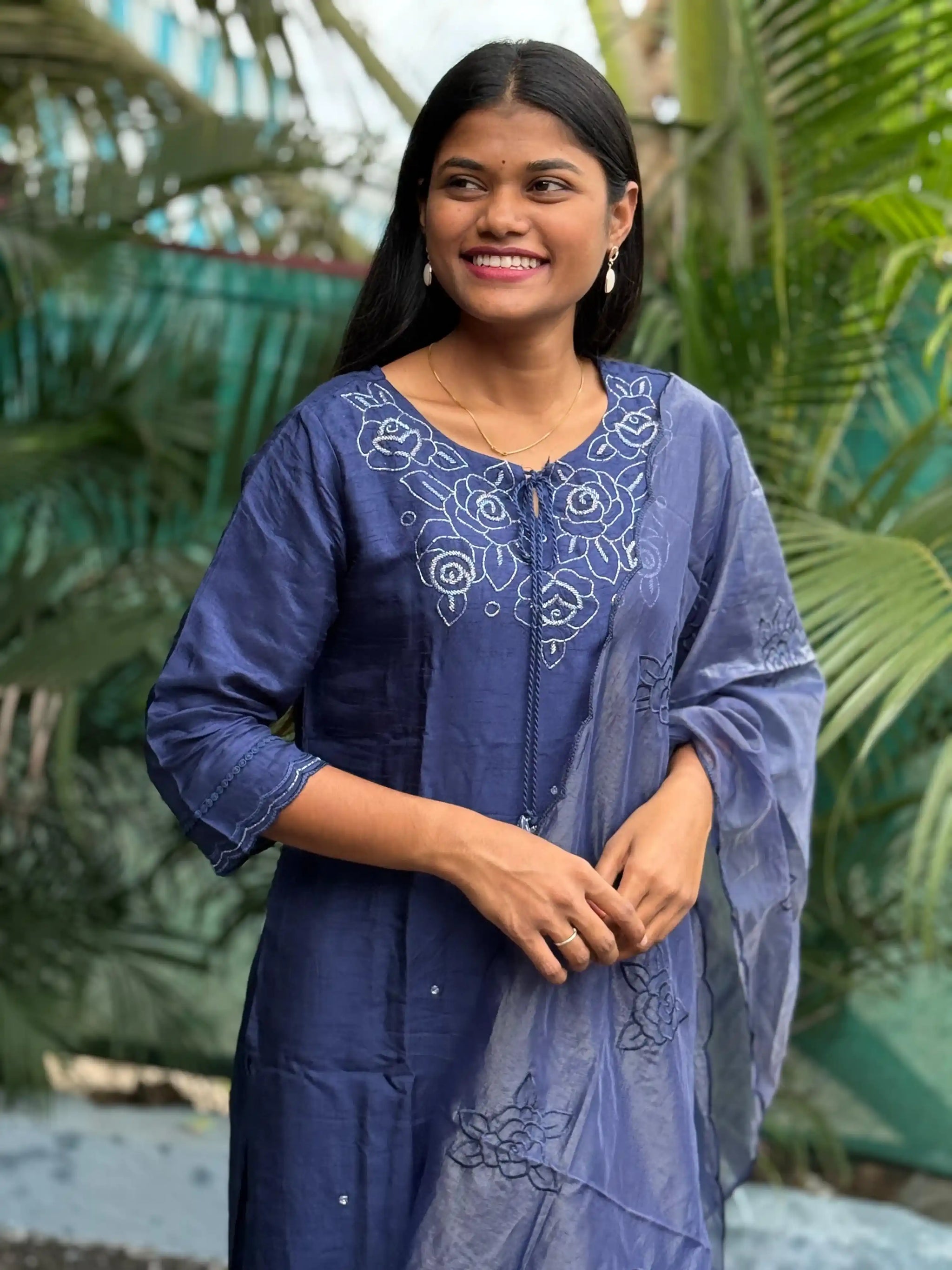 Pure Dola Silk staright kurta set