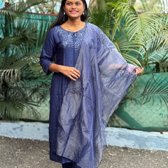 Pure Dola Silk staright kurta set