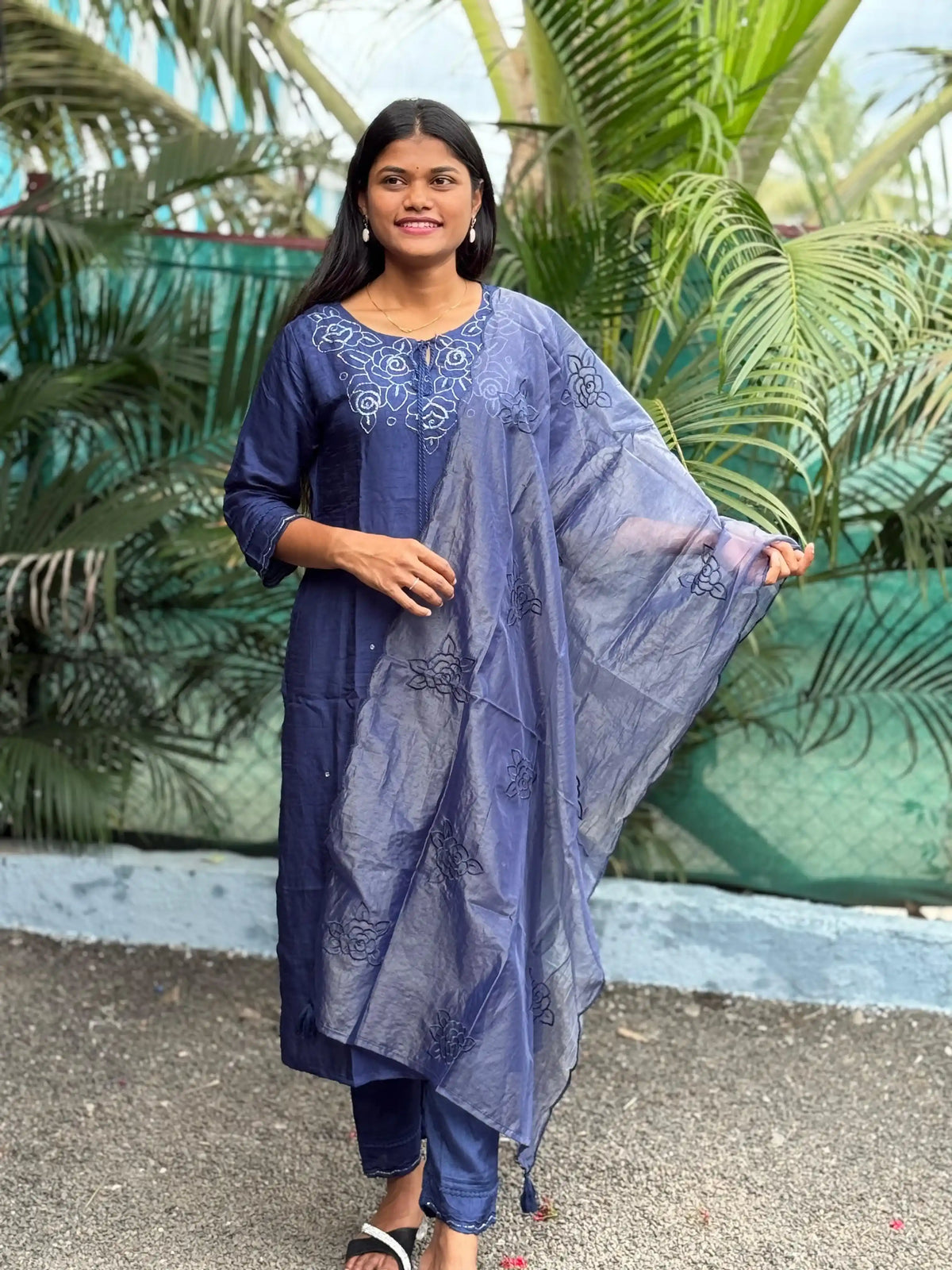 Pure Dola Silk staright kurta set