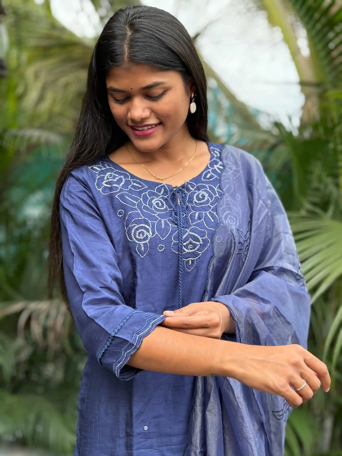 Pure Dola Silk staright kurta set