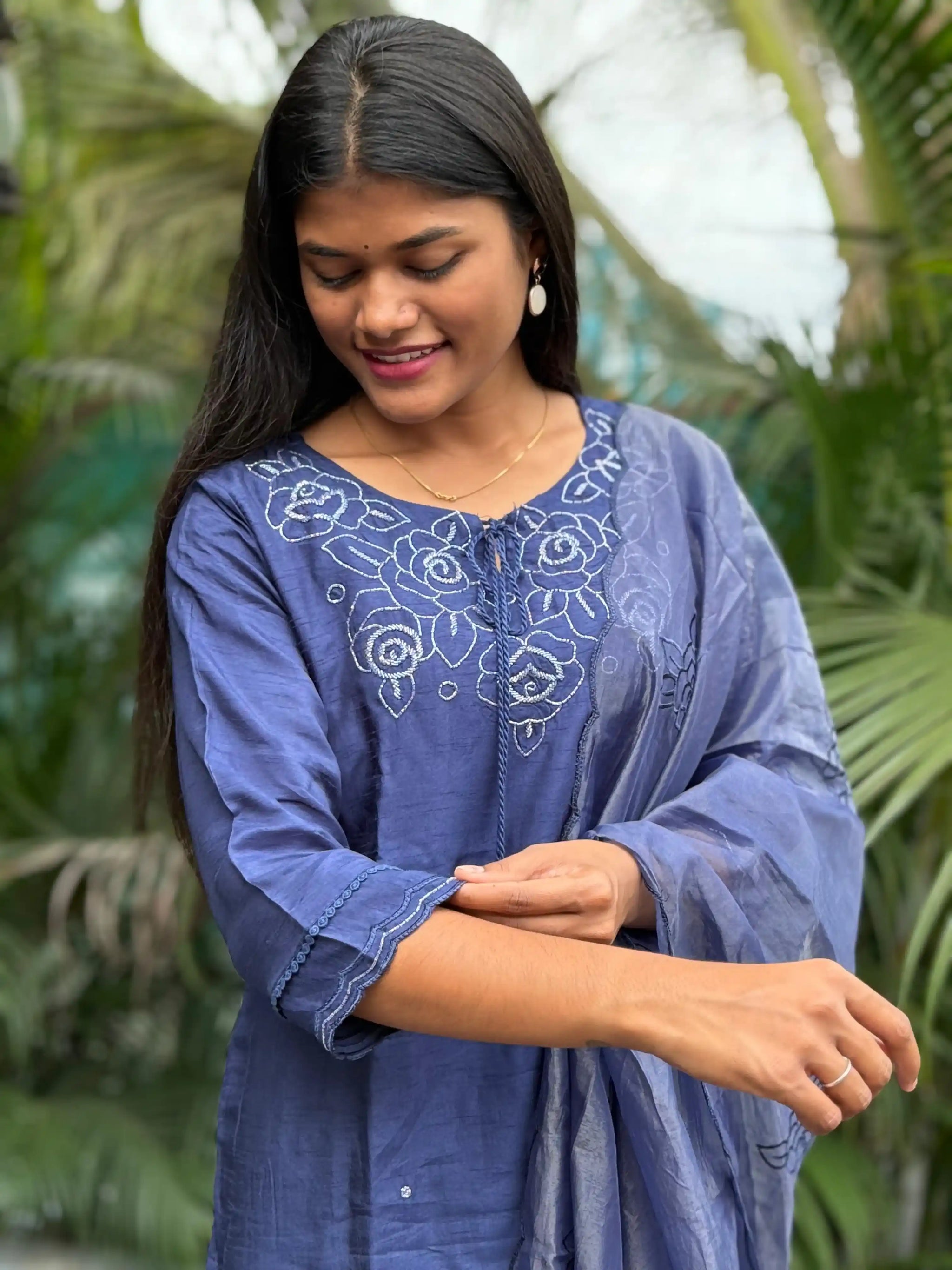 Pure Dola Silk staright kurta set