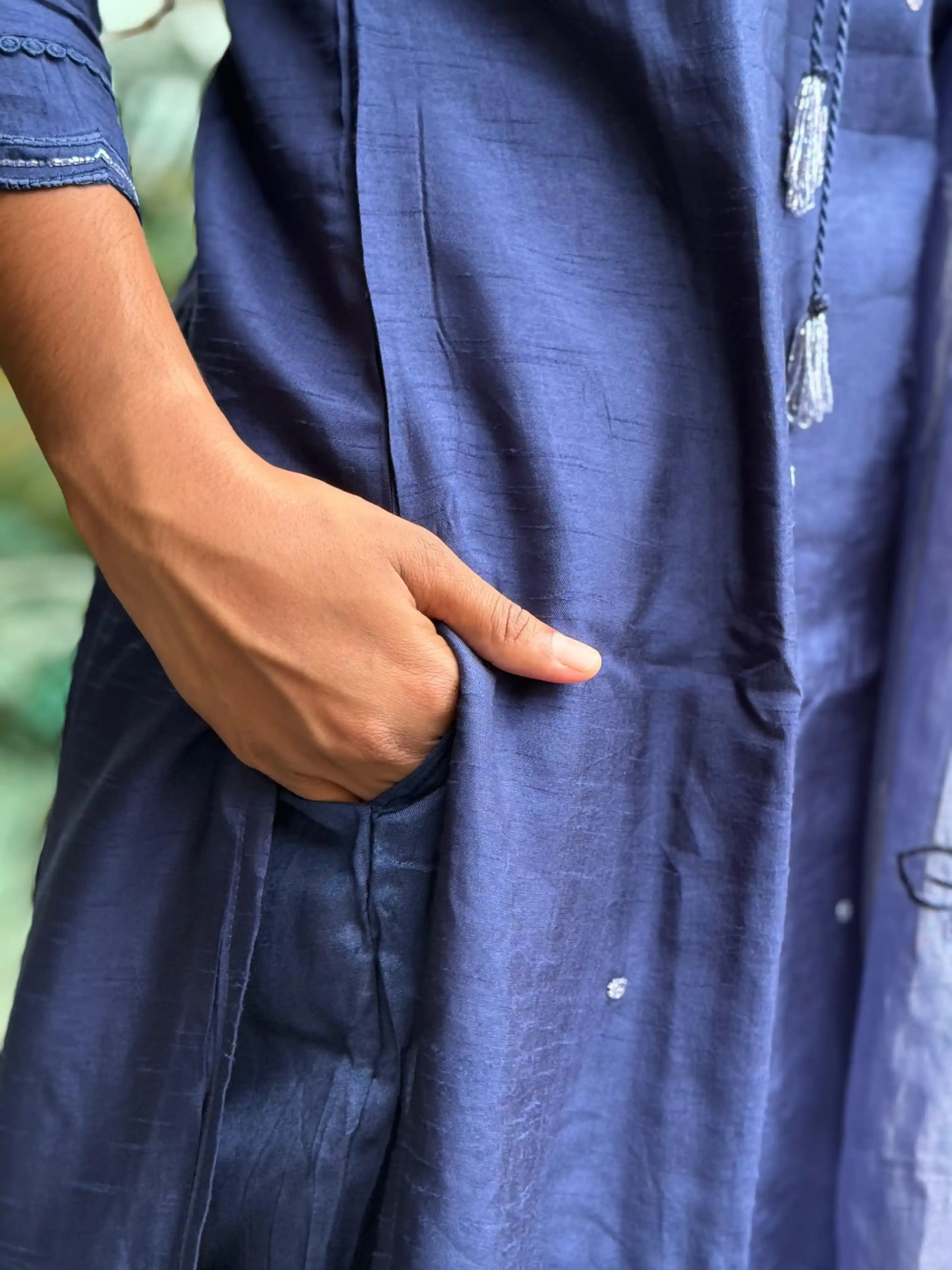 Pure Dola Silk staright kurta set