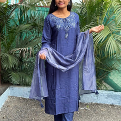 Pure Dola Silk staright kurta set