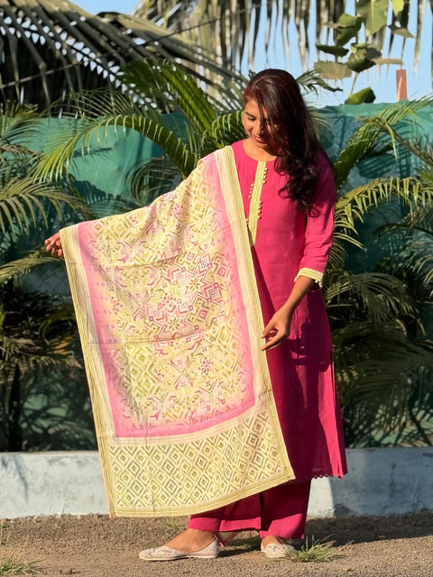 Pure viscose silk kurta set